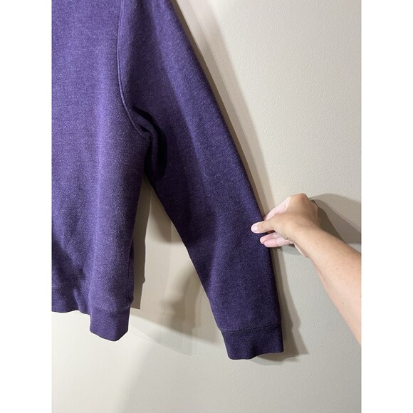 J.Crew Sherpa Lined Zip Hoodied Full Zip Sweatshirt Womens XL  Purple - Picture 10 of 11